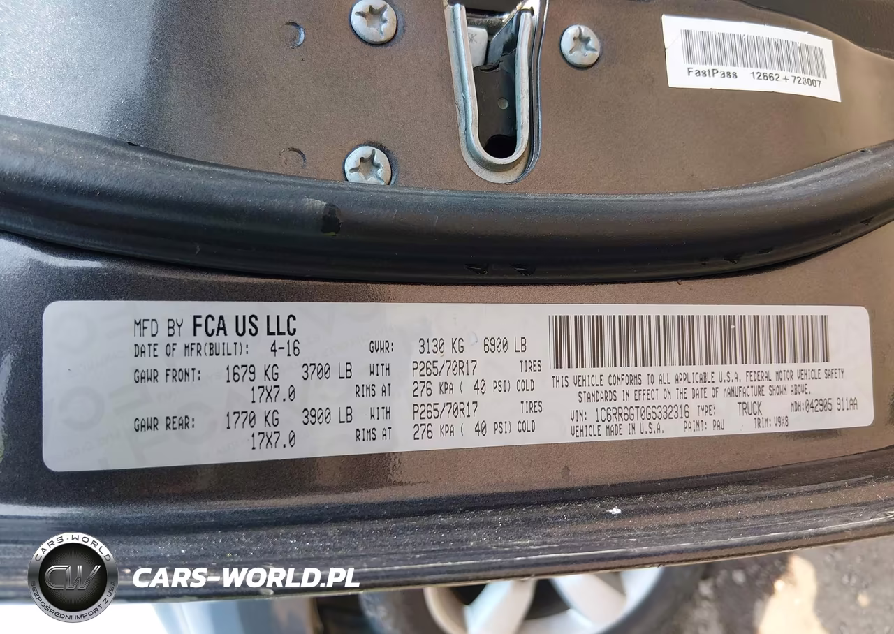 2016 Ram 1500 Slt VIN:1C6RR6GT0GS332316 - 9