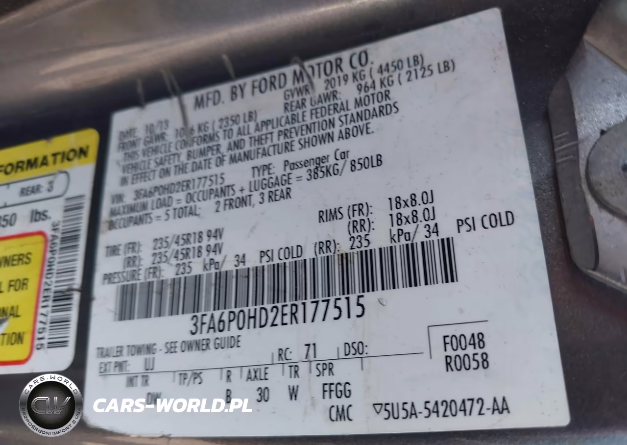 2014 Ford Fusion Se VIN:3FA6P0HD2ER177515 - 9