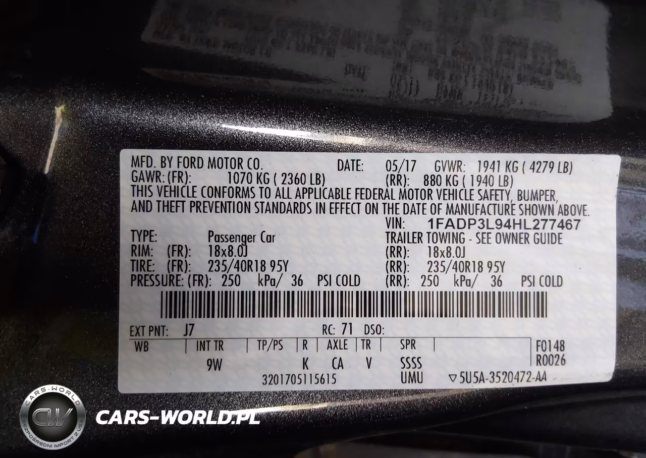 2017 Ford Focus St VIN:1FADP3L94HL277467 - 9