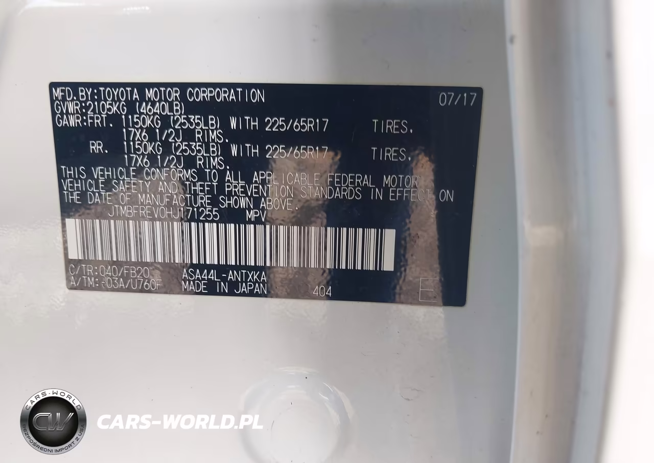 2017 Toyota Rav4 Le VIN:JTMBFREV0HJ171255 - 6