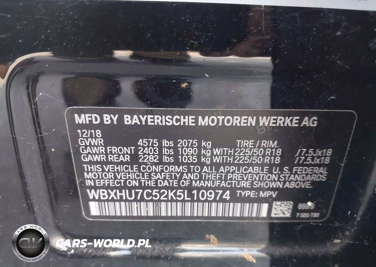 2019 BMW X1 Sdrive28I VIN:WBXHU7C52K5L10974 - 9