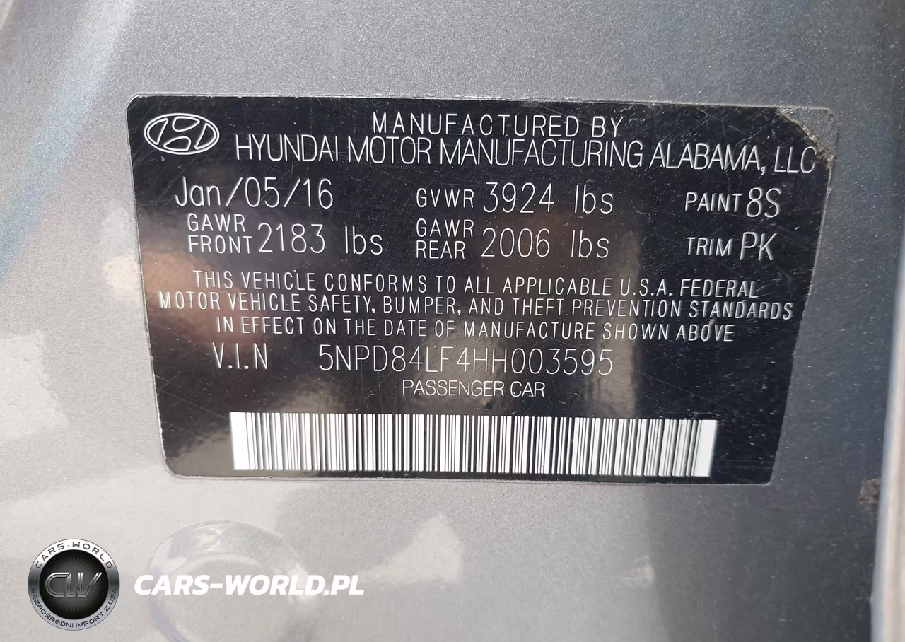2017 Hyundai Elantra Se VIN:5NPD84LF4HH003595 - 9