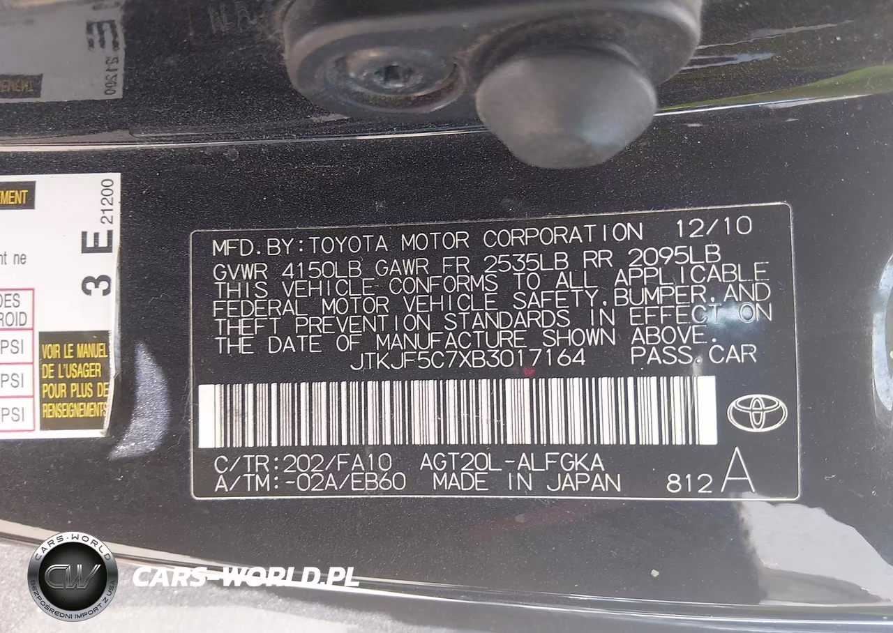 2011 Scion Tc VIN:JTKJF5C7XB3017164 - 9