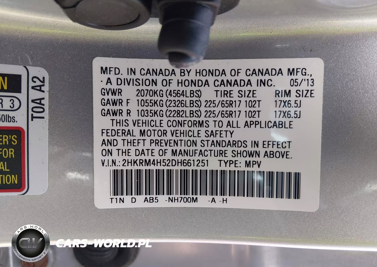 2013 Honda Cr-V Ex VIN:2HKRM4H52DH661251 - 9