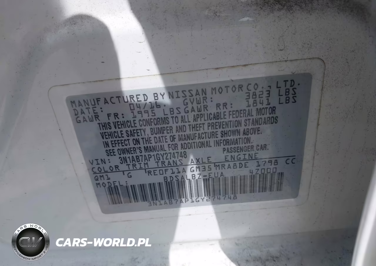 2016 Nissan Sentra S VIN:3N1AB7AP1GY274748 - 9