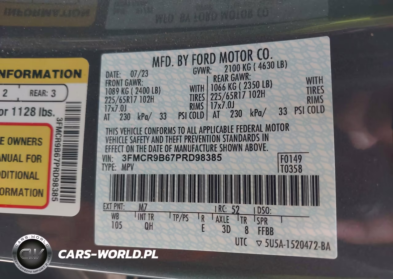2023 Ford Bronco Sport Big Bend VIN:3FMCR9B67PRD98385 - 9