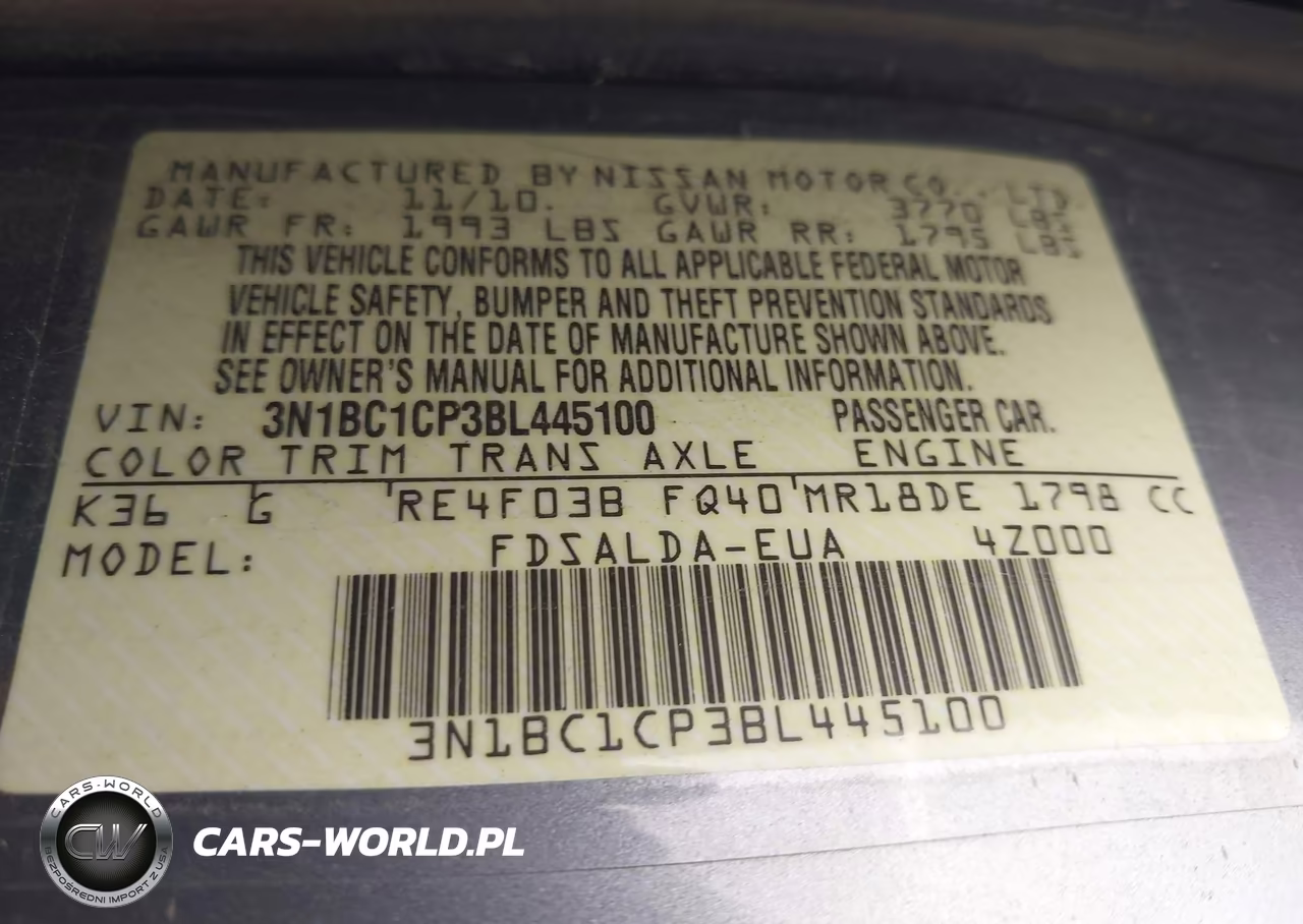2011 Nissan Versa 1.8S VIN:3N1BC1CP3BL445100 - 9