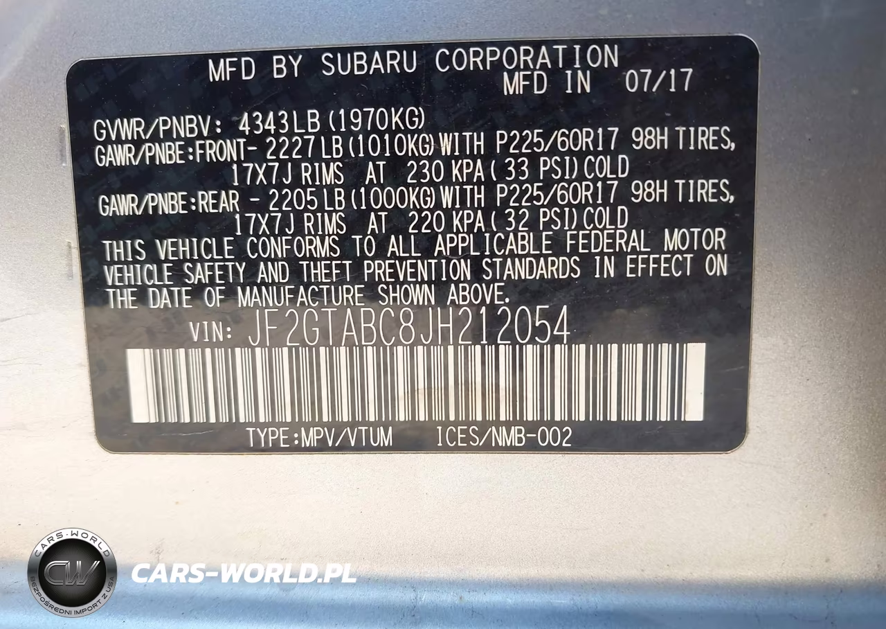 2018 Subaru Crosstrek 2.0I Premium VIN:JF2GTABC8JH212054 - 9