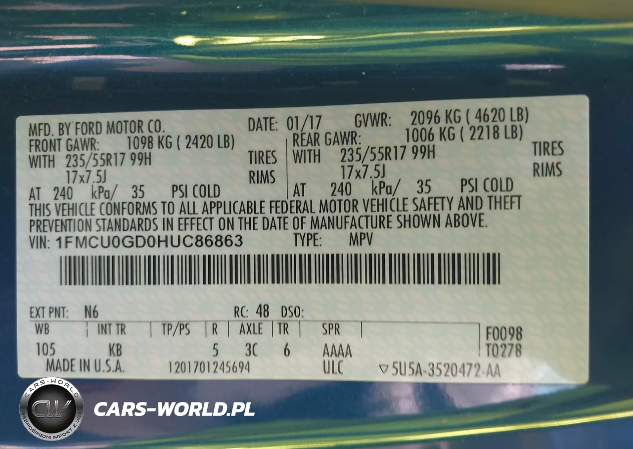 2017 Ford Escape Se VIN:1FMCU0GD0HUC86863 - 9