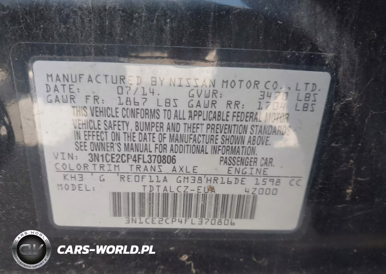 2015 Nissan Versa Note S Plus VIN:3N1CE2CP4FL370806 - 9