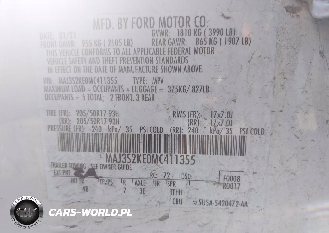 2021 Ford Ecosport Titanium VIN:MAJ3S2KE0MC411355 - 9