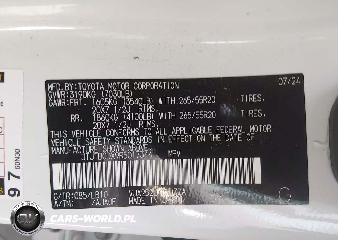 2024 Lexus Gx 550 Premium+ VIN:JTJTBCDX9R5017344 - 9