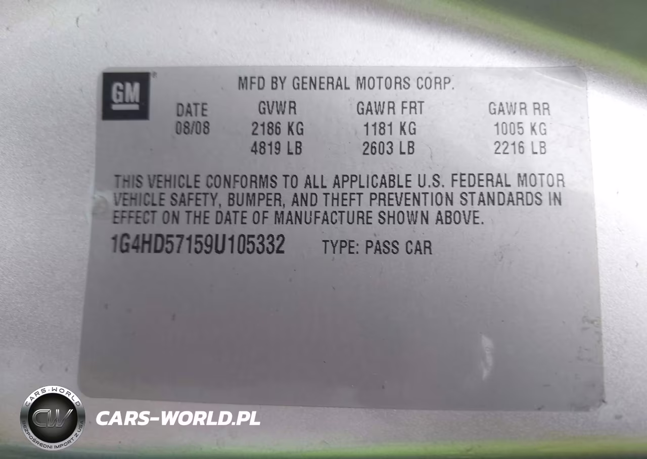 2009 Buick Lucerne Cxl-4 VIN:1G4HD57159U105332 - 9