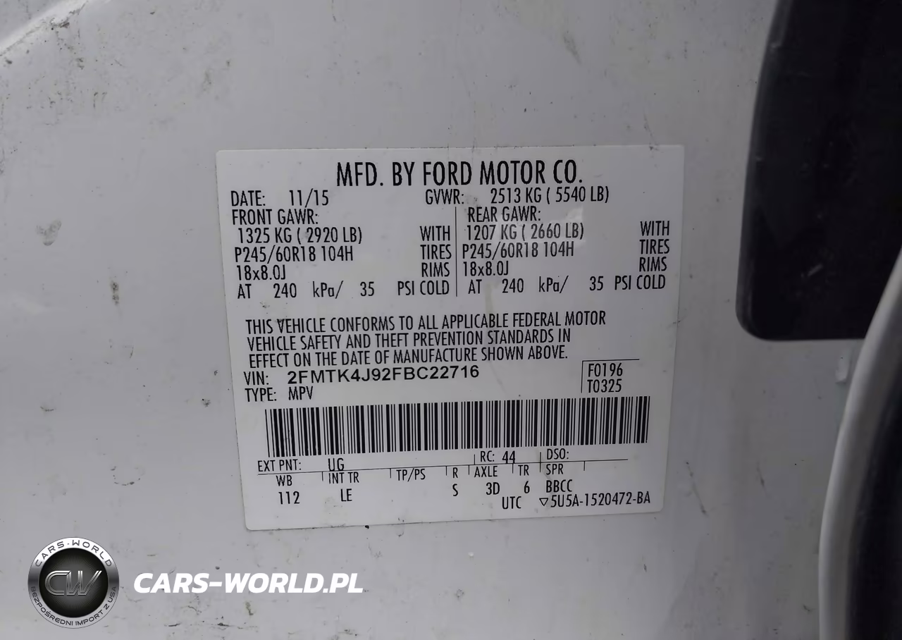 2015 Ford Edge Sel VIN:2FMTK4J92FBC22716 - 9