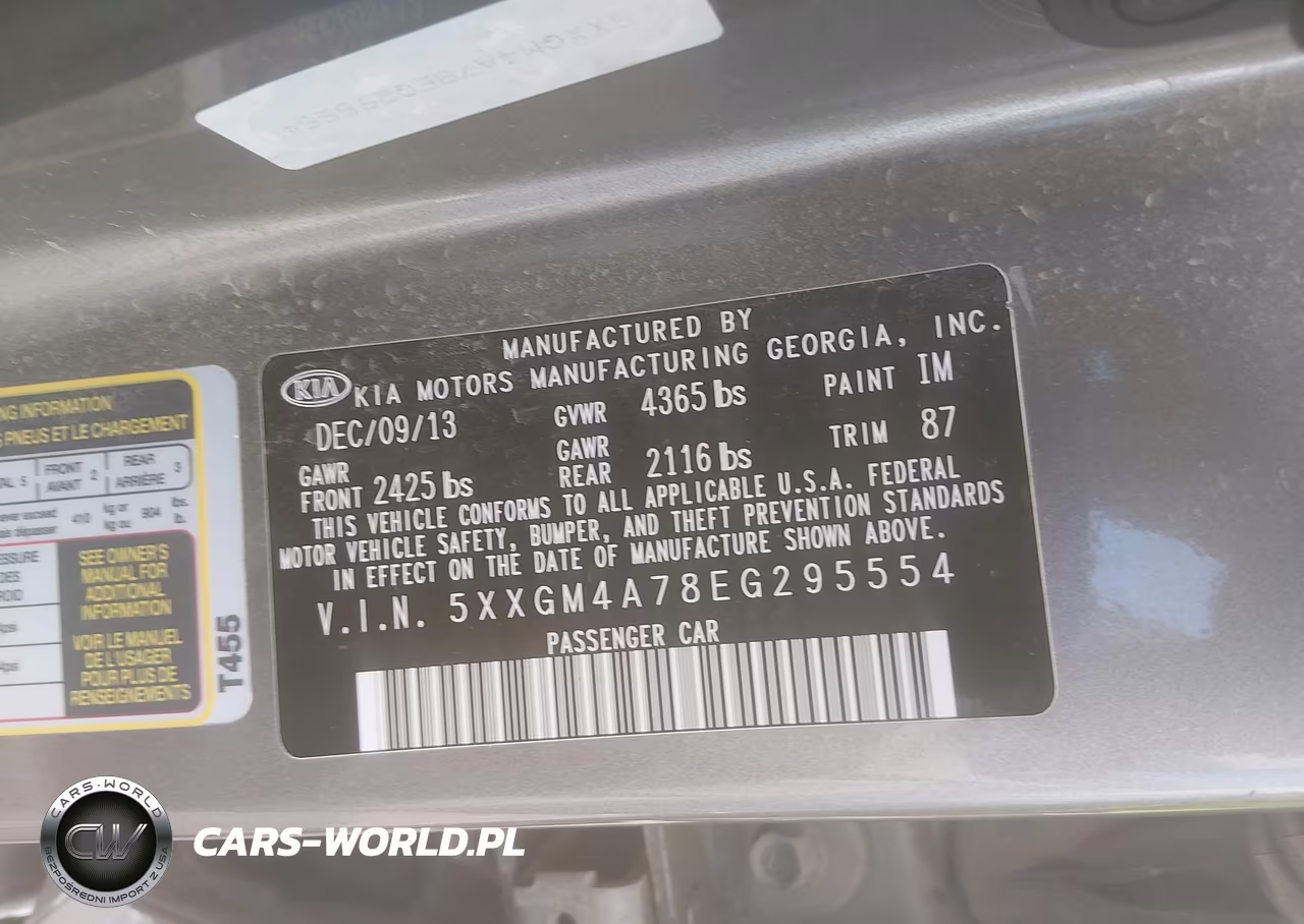 2014 Kia Optima Lx VIN:5XXGM4A78EG295554 - 9