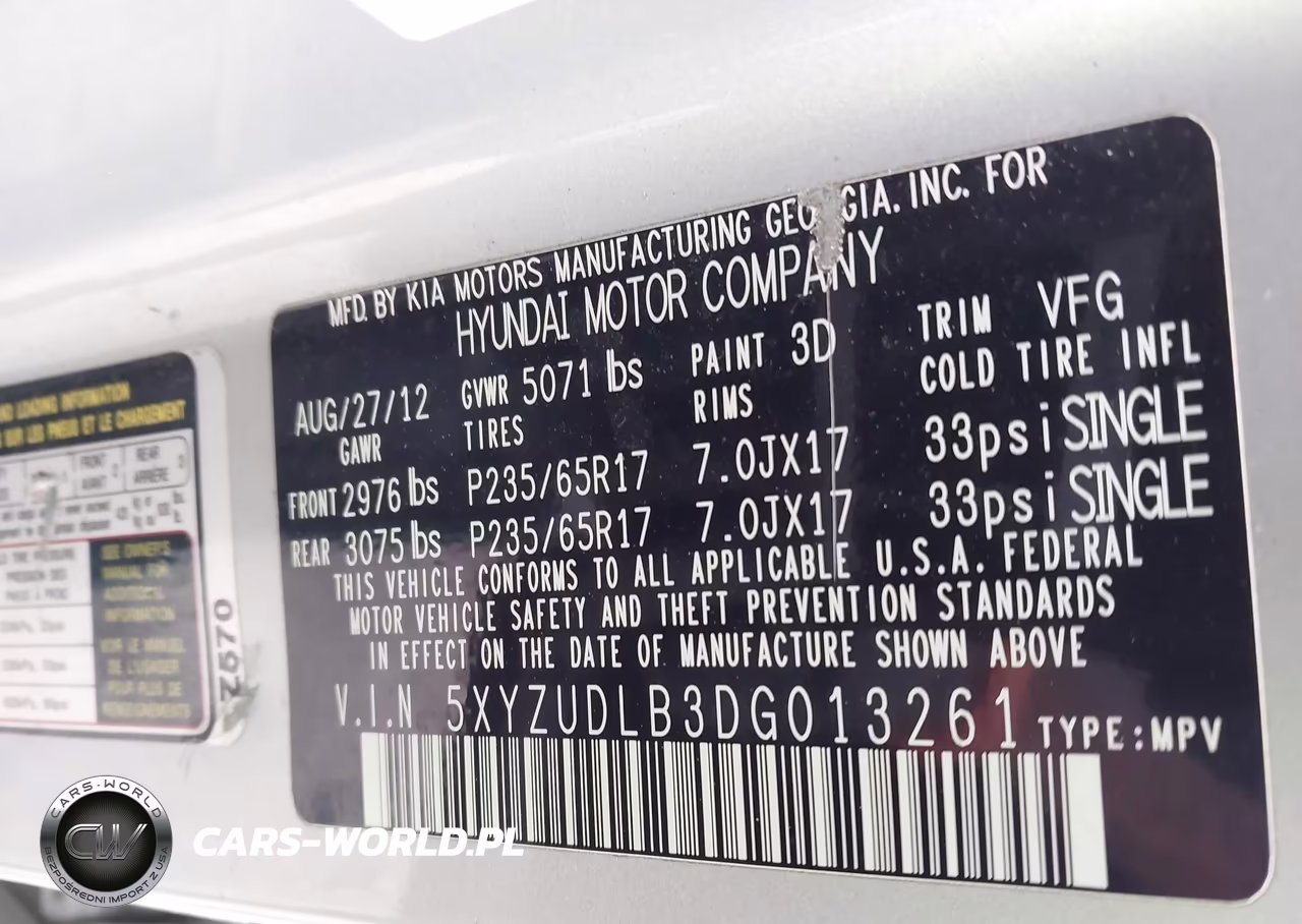2013 Hyundai Santa Fe Sport VIN:5XYZUDLB3DG013261 - 9