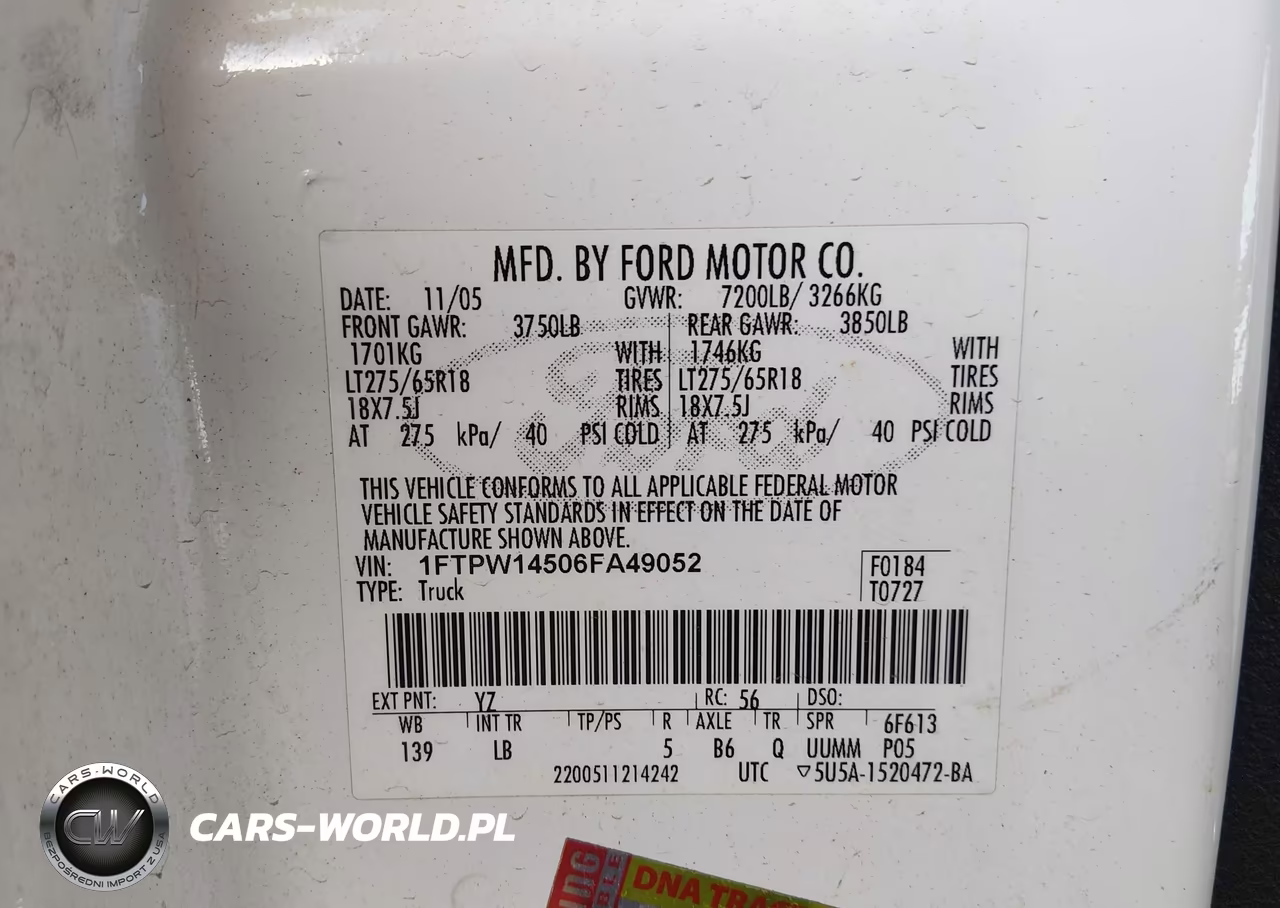 2006 Ford F-150 Fx4-Lariat-Xlt VIN:1FTPW14506FA49052 - 9