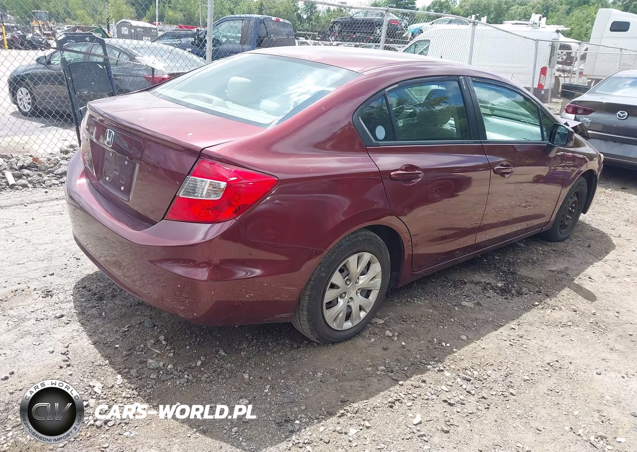 2012 Honda Civic Lx VIN:2HGFB2F53CH565296 - 4