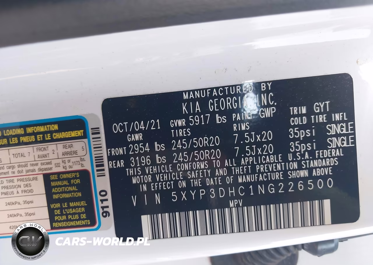 2022 Kia Telluride Ex VIN:5XYP3DHC1NG226500 - 9