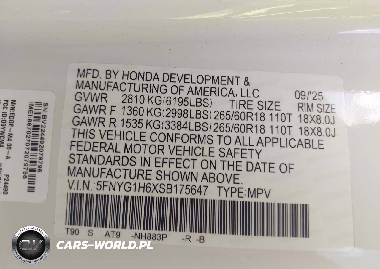 2025 Honda Pilot Trailsport VIN:5FNYG1H6XSB175647 - 9
