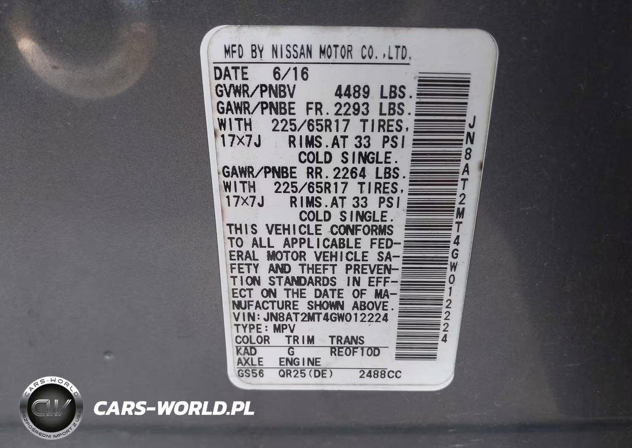 2016 Nissan Rogue S VIN:JN8AT2MT4GW012224 - 9