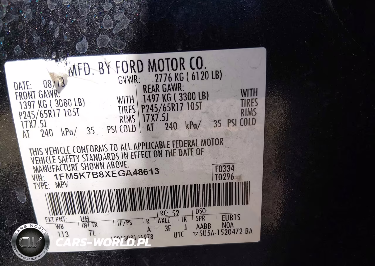 2014 Ford Explorer VIN:1FM5K7B8XEGA48613 - 9