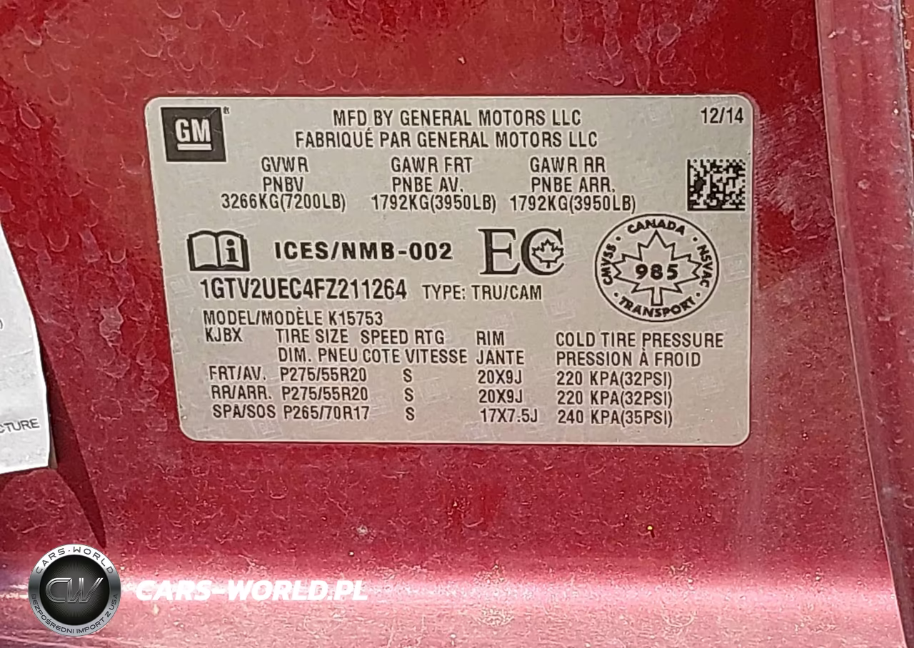2015 GMC Sierra 1500 Sle VIN:1GTV2UEC4FZ211264 - 9