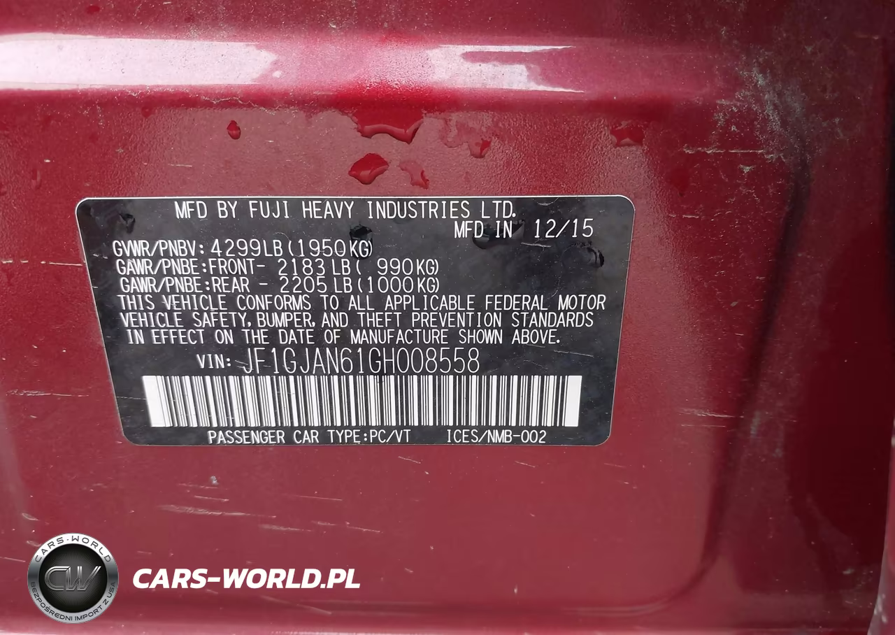 2016 Subaru Impreza 2.0I Limited VIN:JF1GJAN61GH008558 - 9
