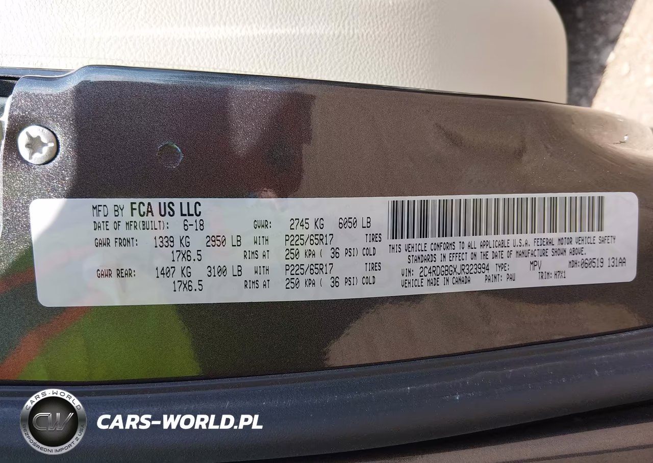 2018 Dodge Grand Caravan Se VIN:2C4RDGBGXJR323994 - 9