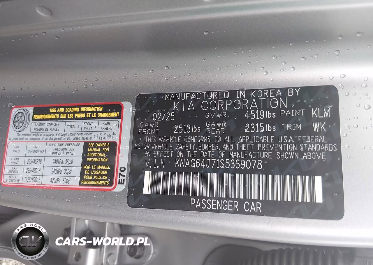 2025 Kia K5 Gt-Line VIN:KNAG64J71S5369078 - 9