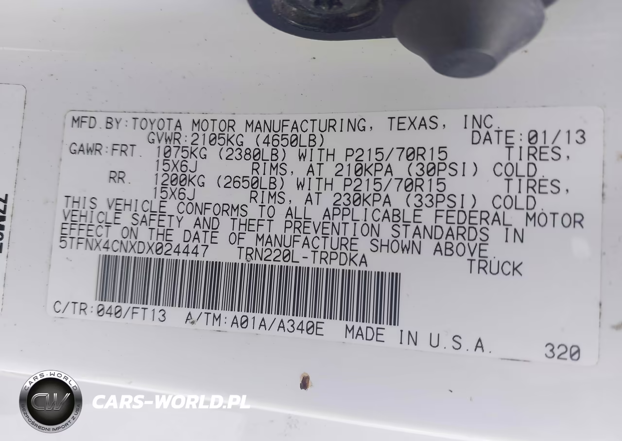 2013 Toyota Tacoma VIN:5TFNX4CNXDX024447 - 9