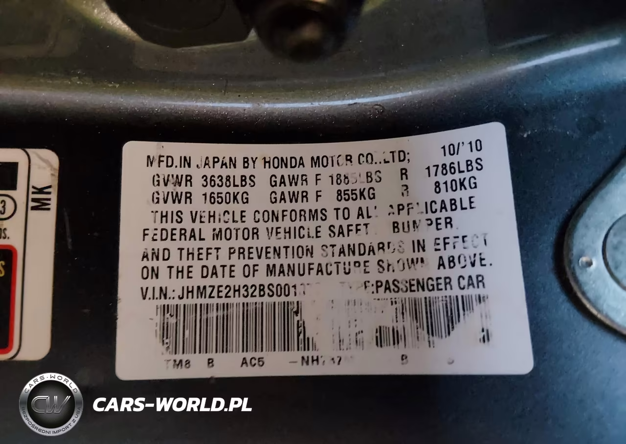 2011 Honda Insight VIN:JHMZE2H32BS001076 - 9