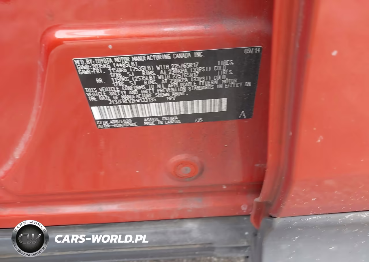 2015 Toyota Rav4 Le VIN:2T3ZFREV2FW133135 - 9