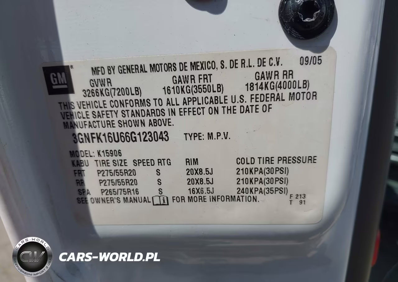 2006 Chevrolet Suburban 1500 Ltz VIN:3GNFK16U66G123043 - 9