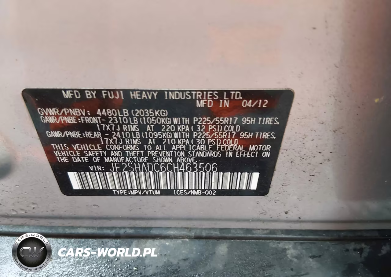 2012 Subaru Forester 2.5X Premium VIN:JF2SHADC6CH463506 - 9