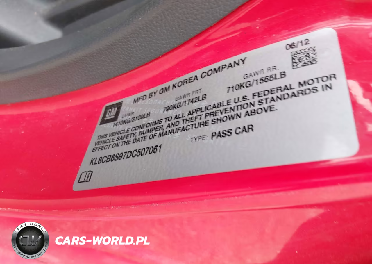 2013 Chevrolet Spark Ls Auto VIN:KL8CB6S97DC507061 - 9