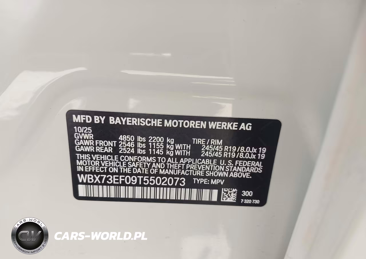 2026 BMW X1 xDrive28I VIN:WBX73EF09T5502073 - 9