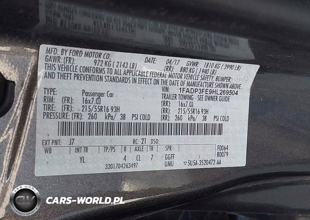 2017 Ford Focus Se VIN:1FADP3FE9HL269504 - 9