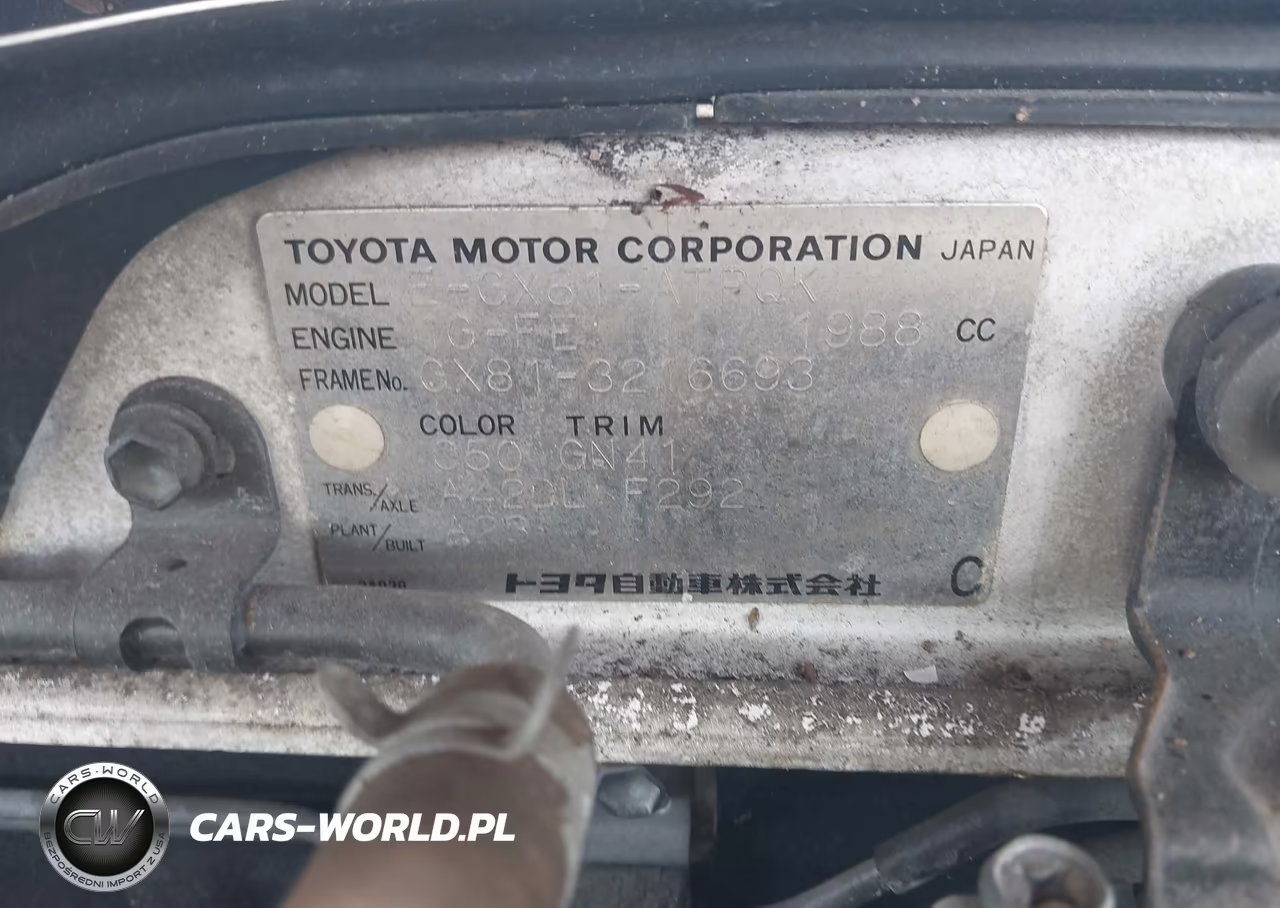 1990 Toyota Mark 2 VIN:GX813216693 - 9