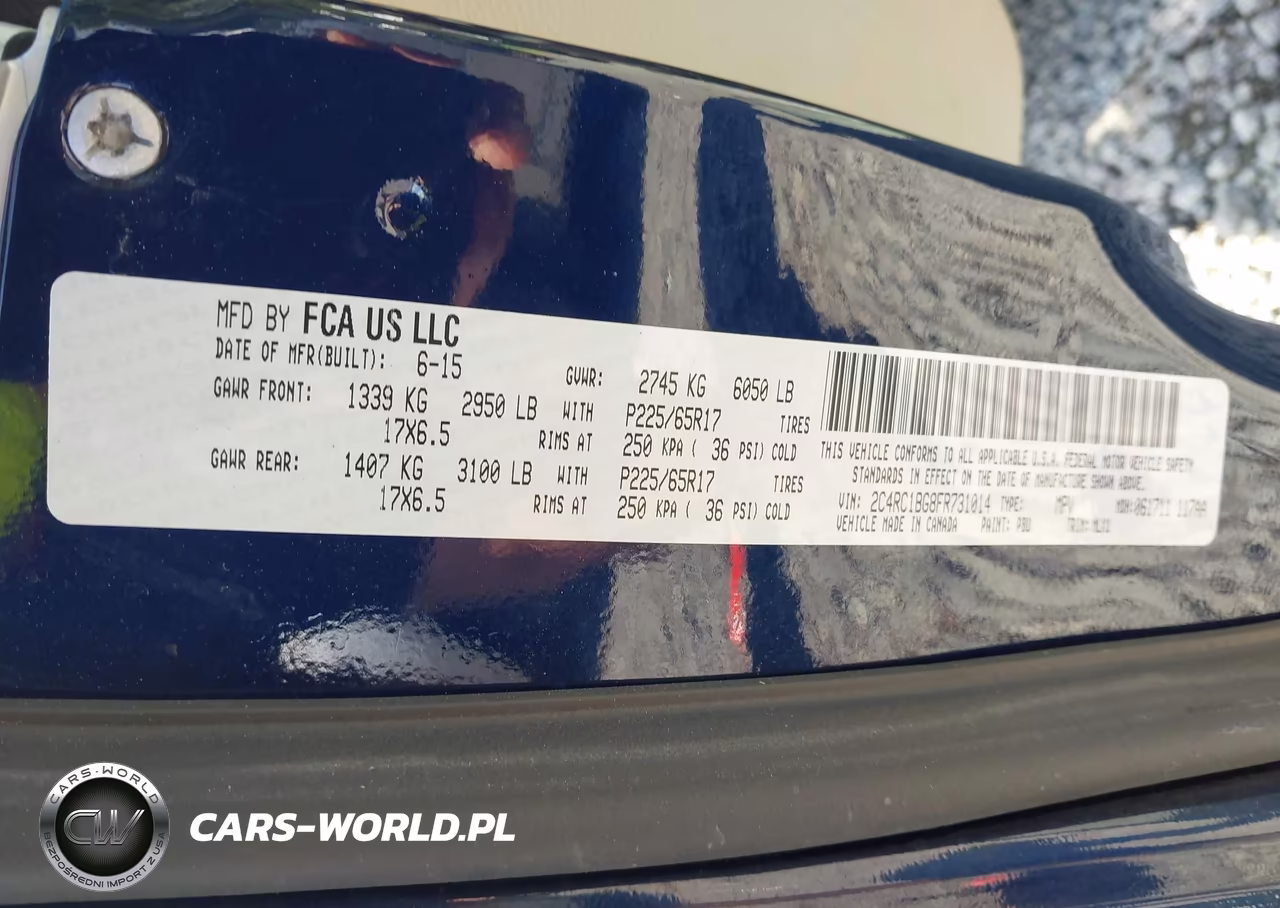 2015 Chrysler Town & Country Touring VIN:2C4RC1BG8FR731014 - 9