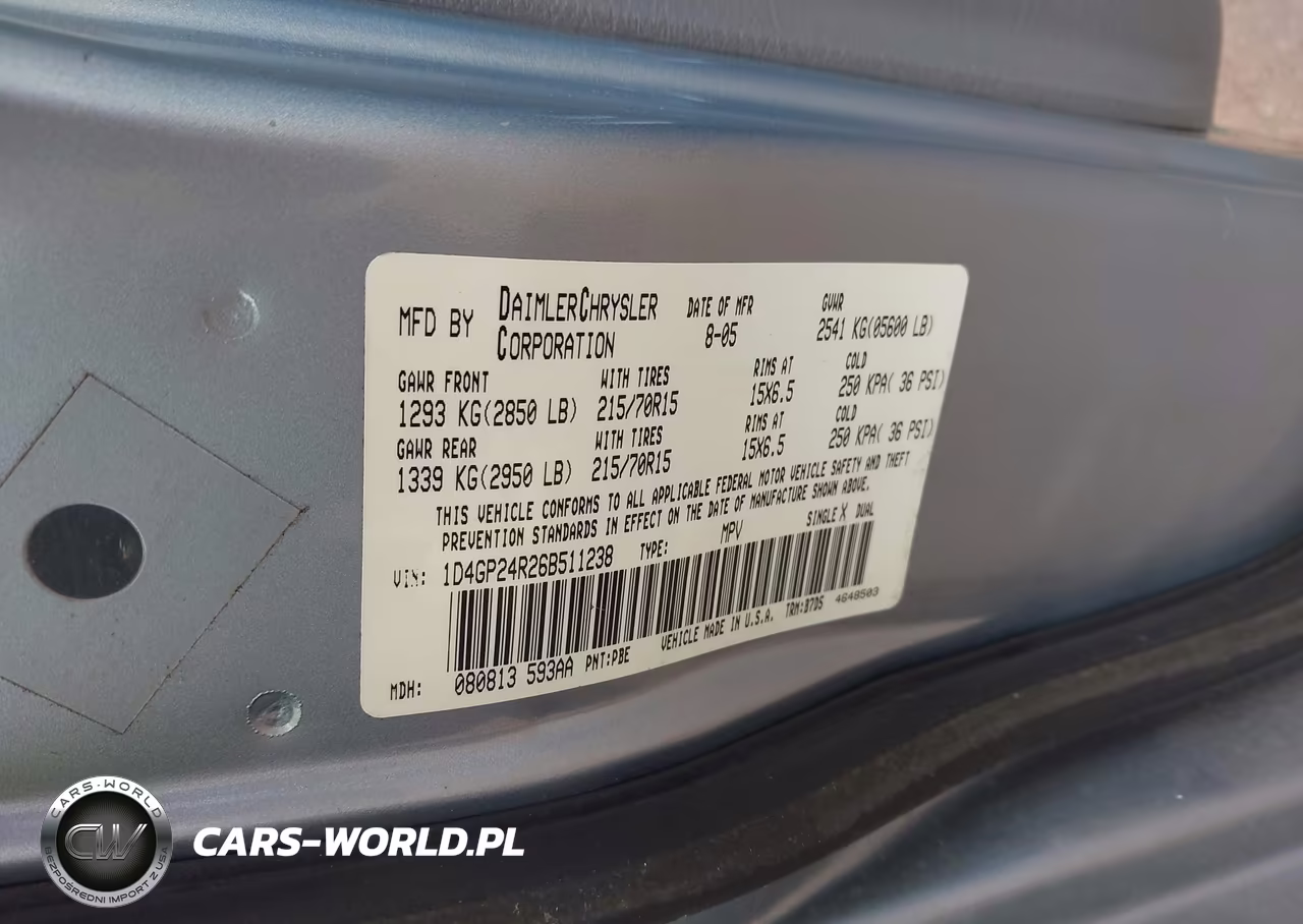 2006 Dodge Grand Caravan Se VIN:1D4GP24R26B511238 - 9
