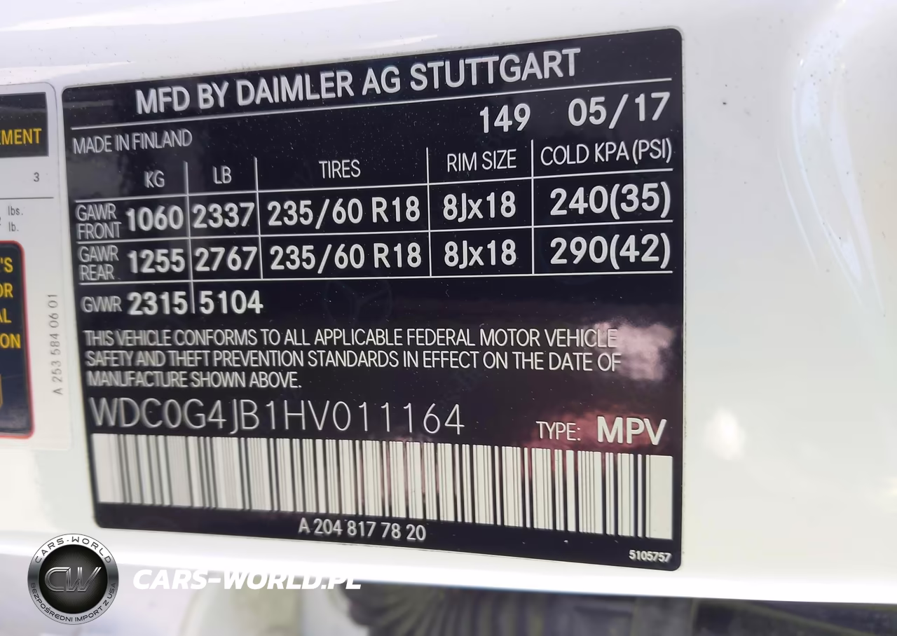 2017 Mercedes-Benz Glc 300 VIN:WDC0G4JB1HV011164 - 9