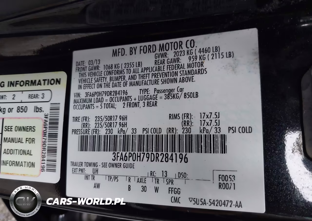2013 Ford Fusion Se VIN:3FA6P0H79DR284196 - 9