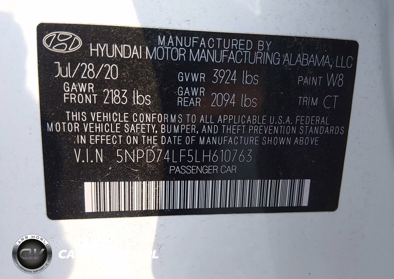 2020 Hyundai Elantra Se VIN:5NPD74LF5LH610763 - 9