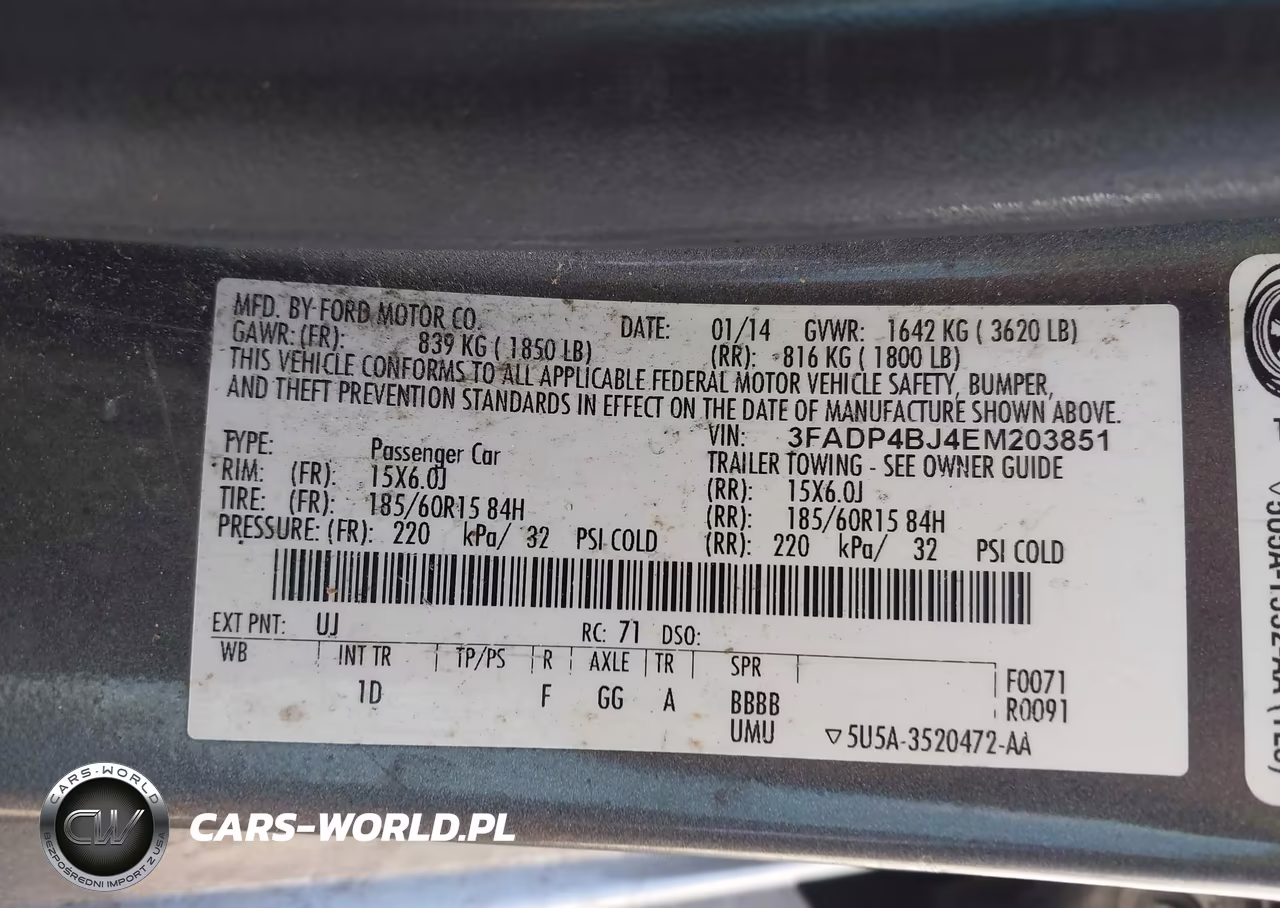 2014 Ford Fiesta Se VIN:3FADP4BJ4EM203851 - 9
