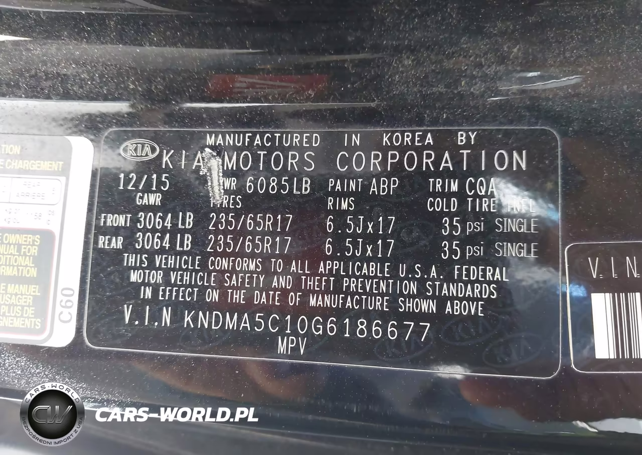 2016 Kia Sedona L VIN:KNDMA5C10G6186677 - 9