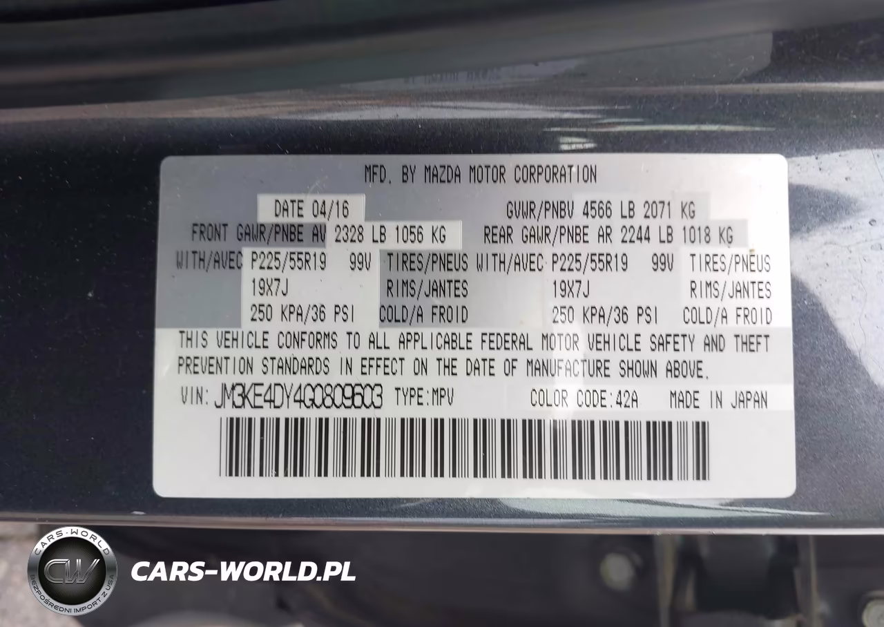 2016 Mazda Cx-5 Grand Touring VIN:JM3KE4DY4G0809603 - 9