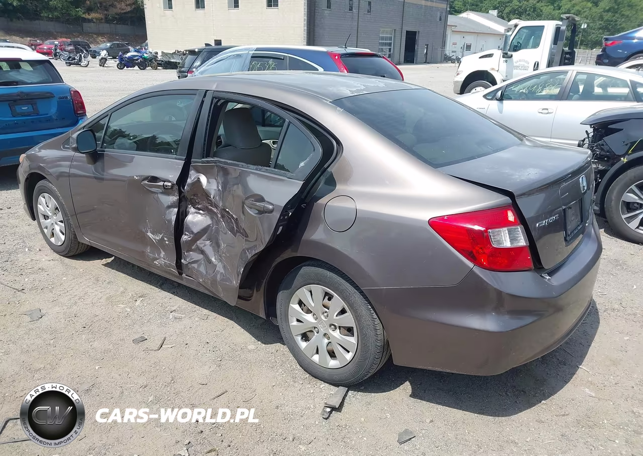 2012 Honda Civic Lx VIN:2HGFB2F57CH500483 - 3