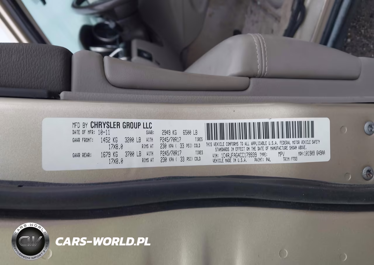 2012 Jeep Grand Cherokee Laredo VIN:1C4RJFAG4CC179939 - 9