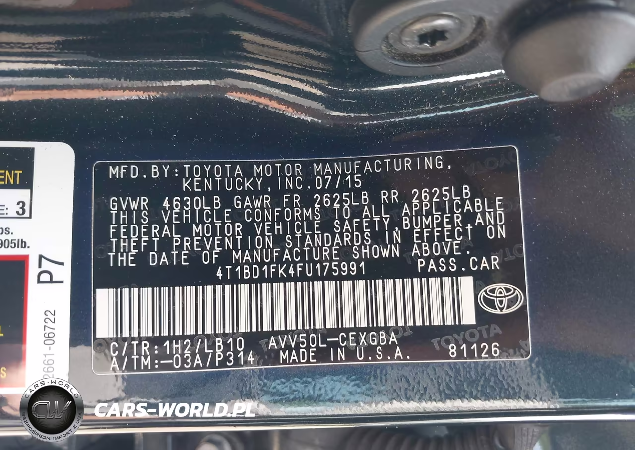 2015 Toyota Camry Hybrid Xle VIN:4T1BD1FK4FU175991 - 9